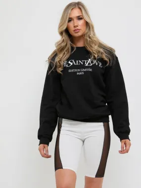Gracie Ye Saint Love Sweatshirt Jumper In Black