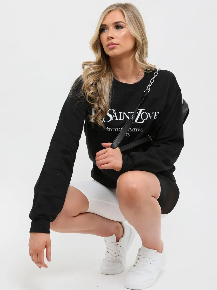 Gracie Ye Saint Love Sweatshirt Jumper In Black