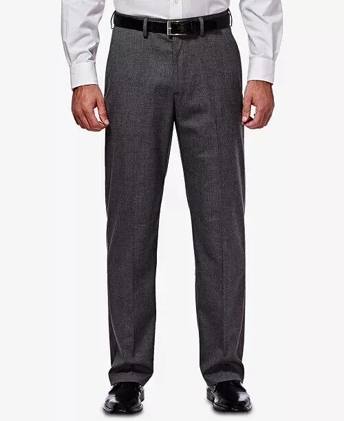 Haggar Mens Classic Fit Dress Suit Pants Grey 36 x 30