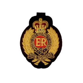 Hand Embroidered Heraldic Blazer Badge Crest With Gold & Silver Bullion Wire - BB004