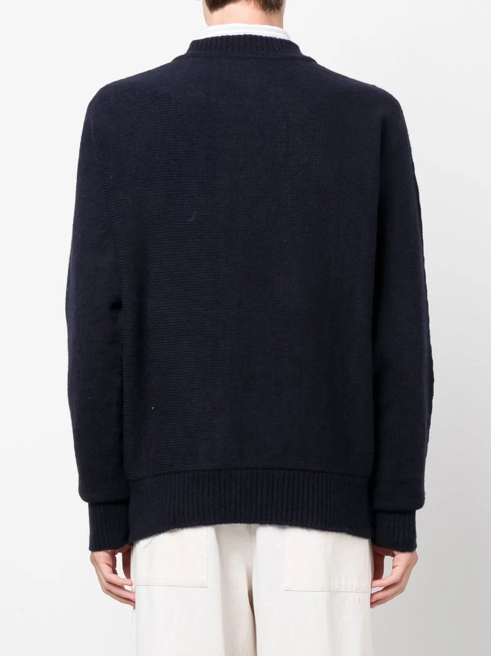 High-neck knitted jumper