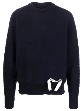 High-neck knitted jumper