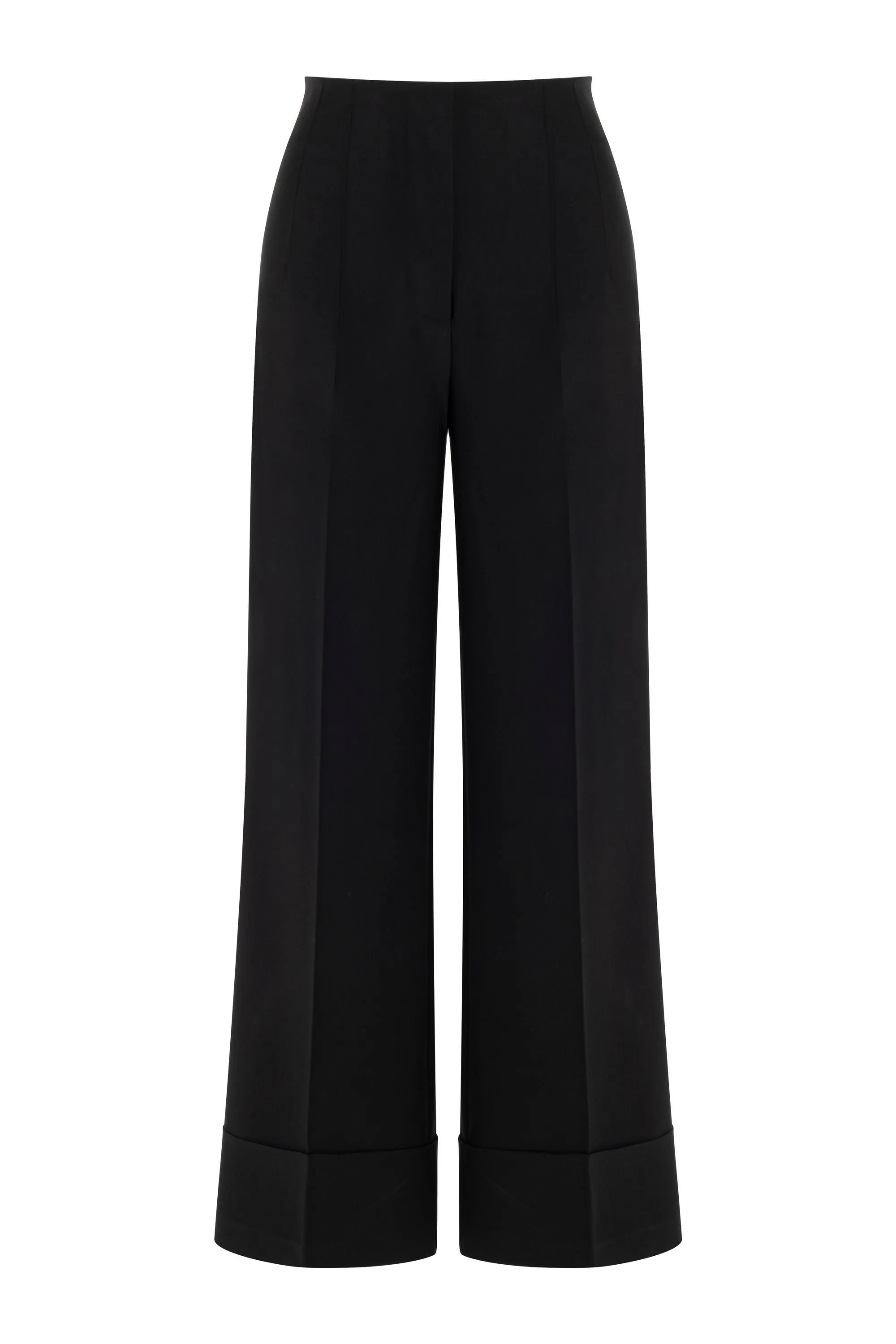High-Waist Flowy Palazzo Black Pants