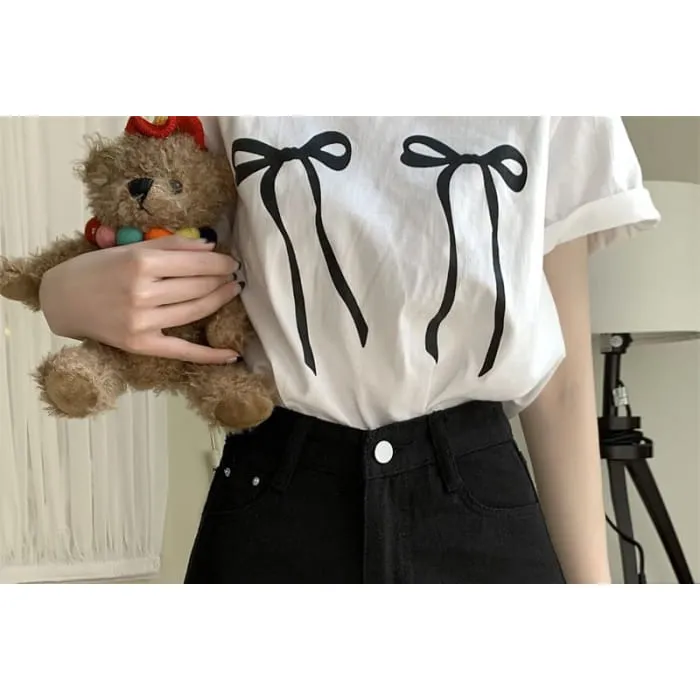 High Waist Roll Up Hem Denim Hot Pants