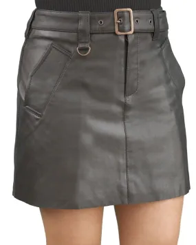 Hipster Leather Mini Skirt