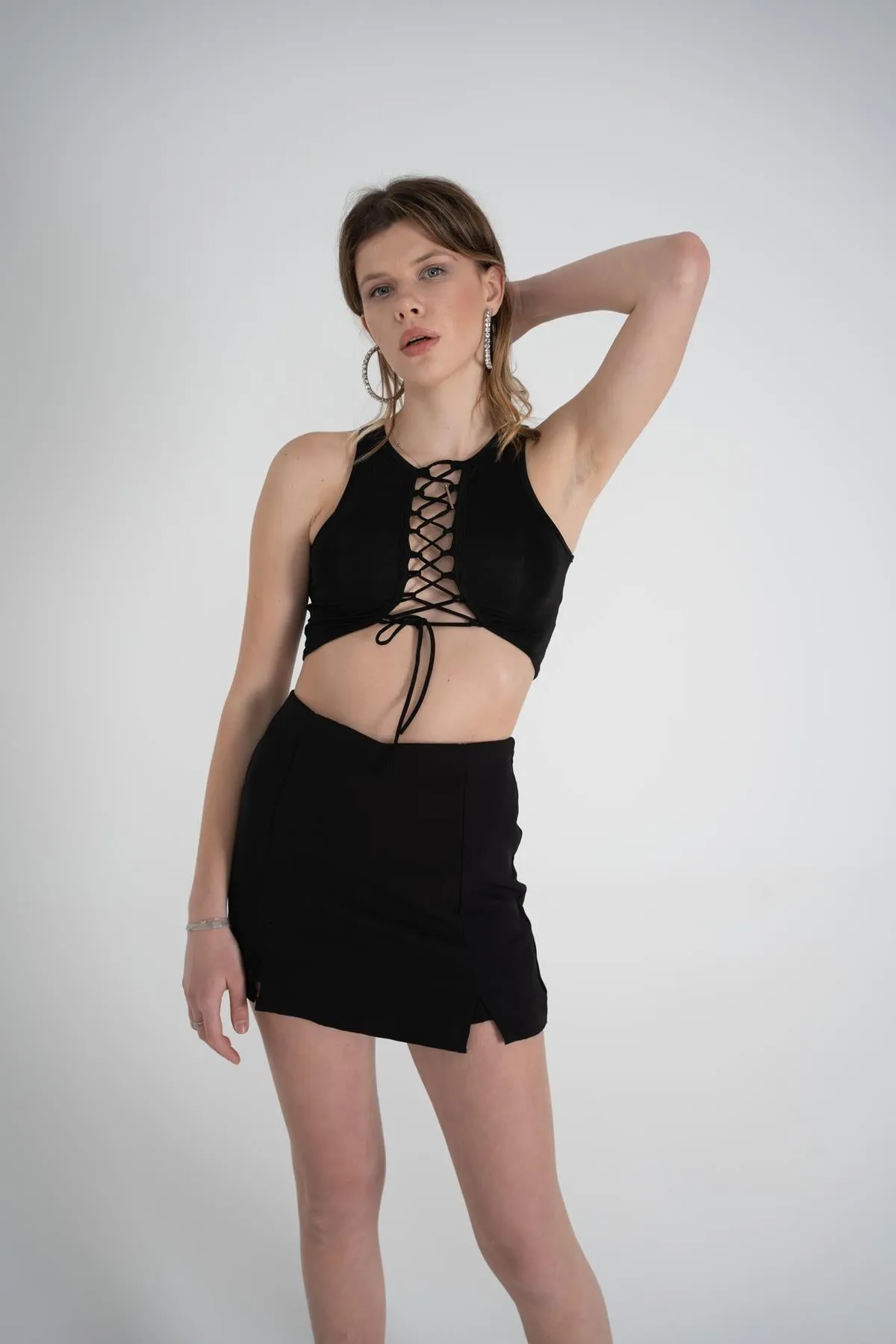 HLLY Women Wren Shorts Skirt Black - Chornomorsk