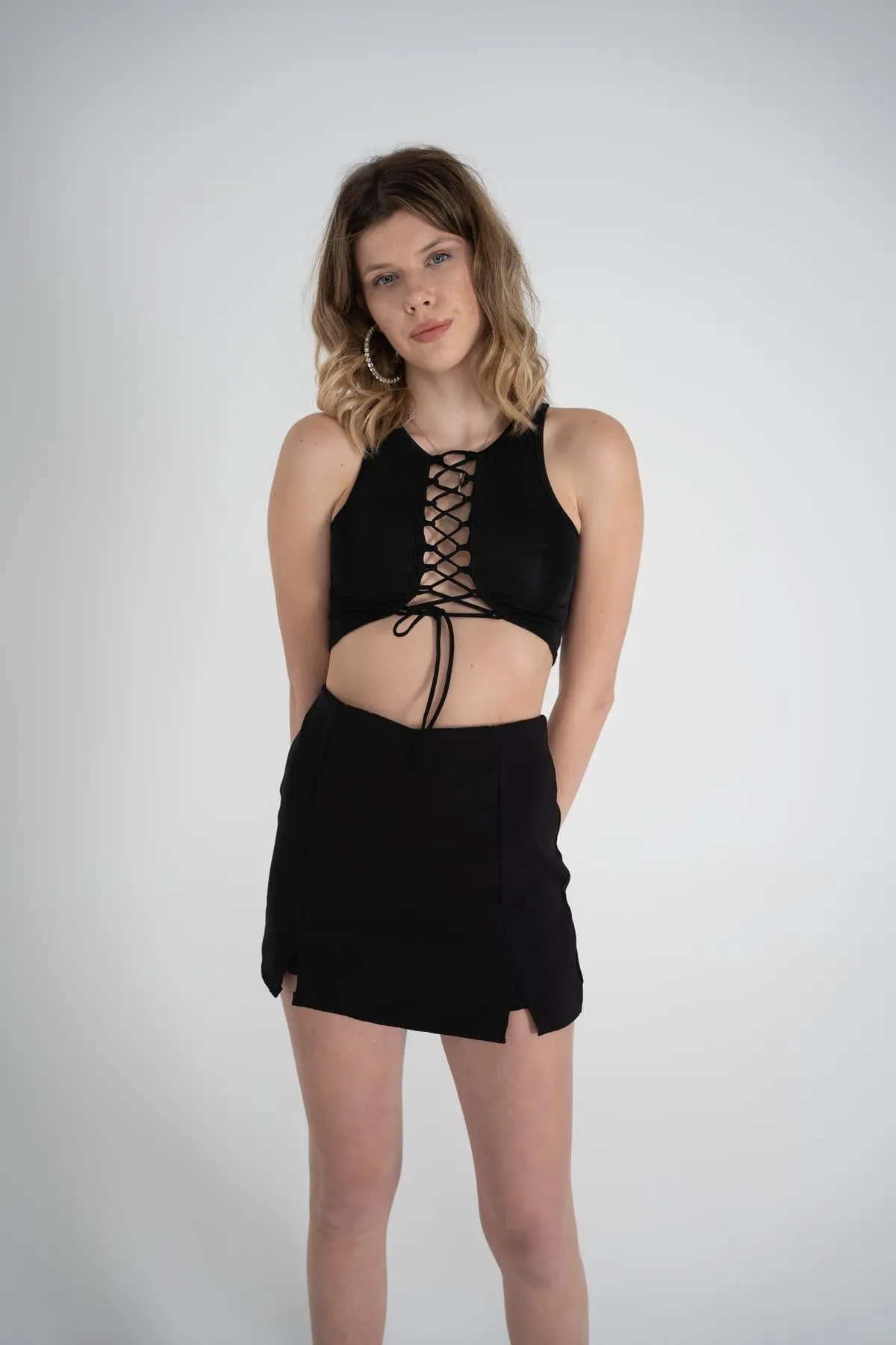 HLLY Women Wren Shorts Skirt Black - Chornomorsk