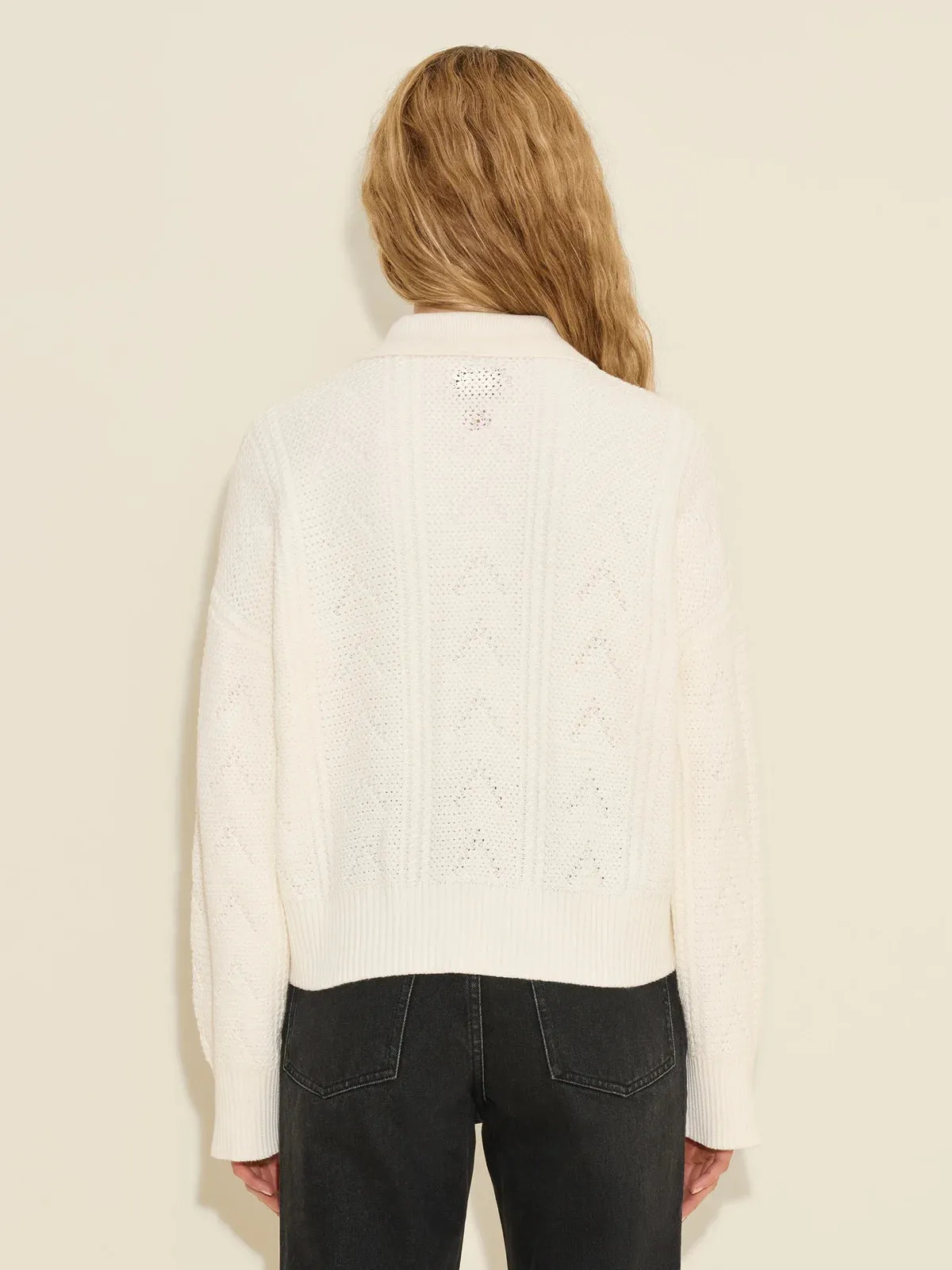 HOLZWEILER SERENA KNIT CARDIGAN WHITE