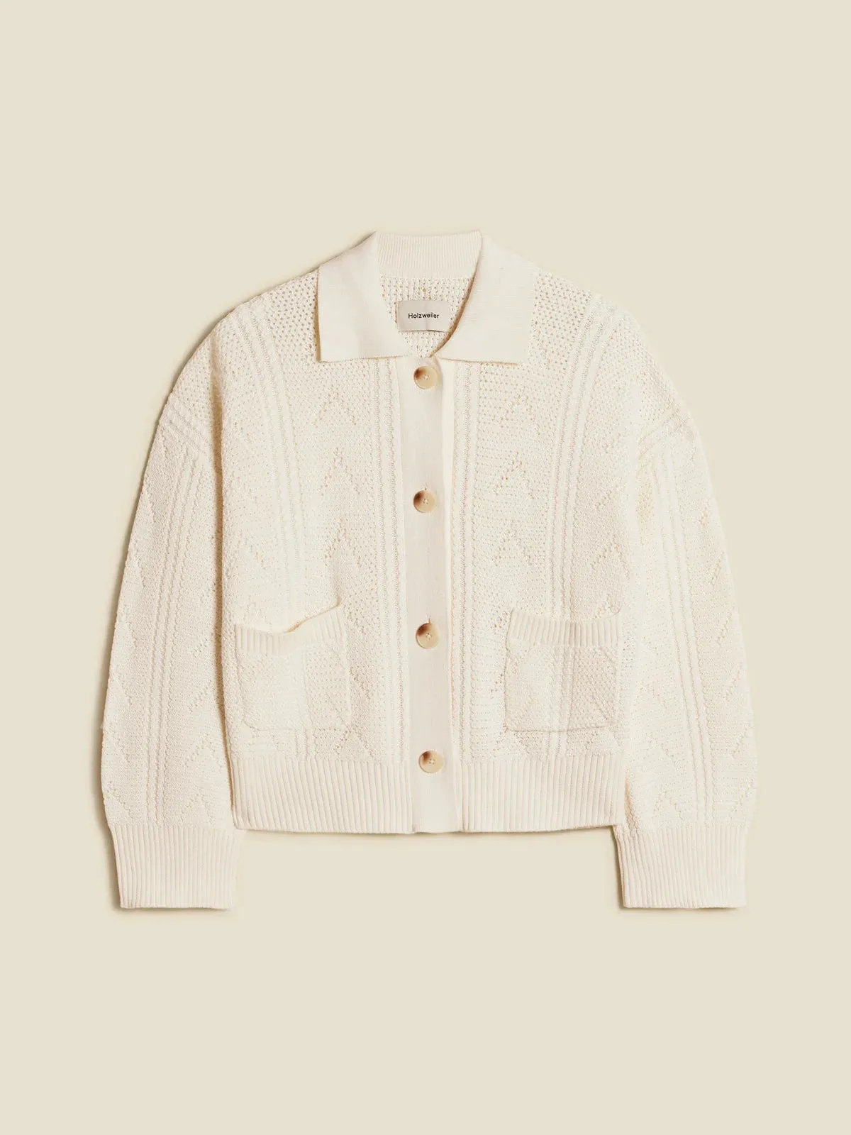 HOLZWEILER SERENA KNIT CARDIGAN WHITE