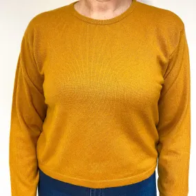 Honey Orange Cashmere Crew Neck Jumper Large