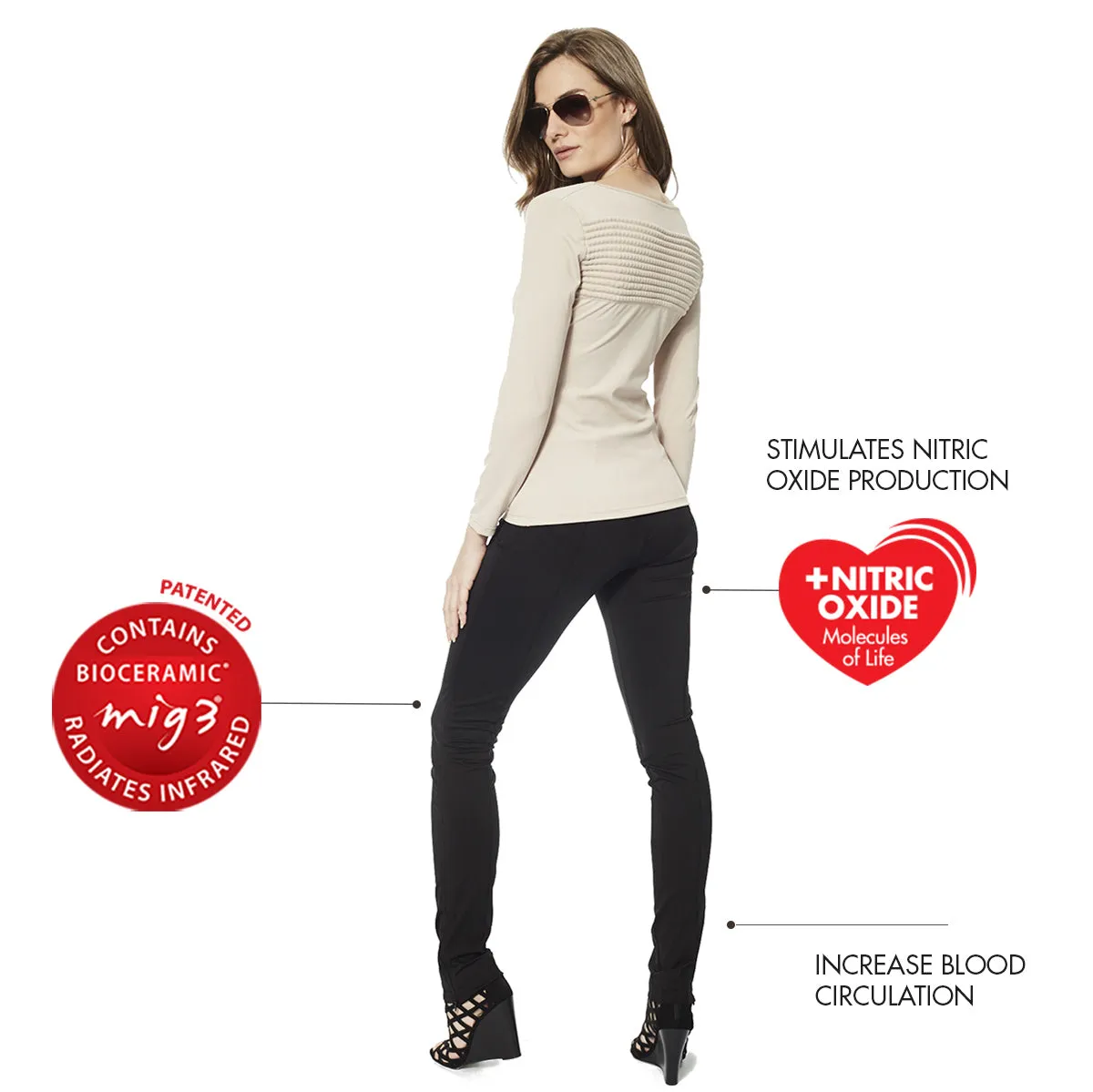 Invel® Active Skinny Pants with Bioceramic MIG3® Far-Infrared Technology