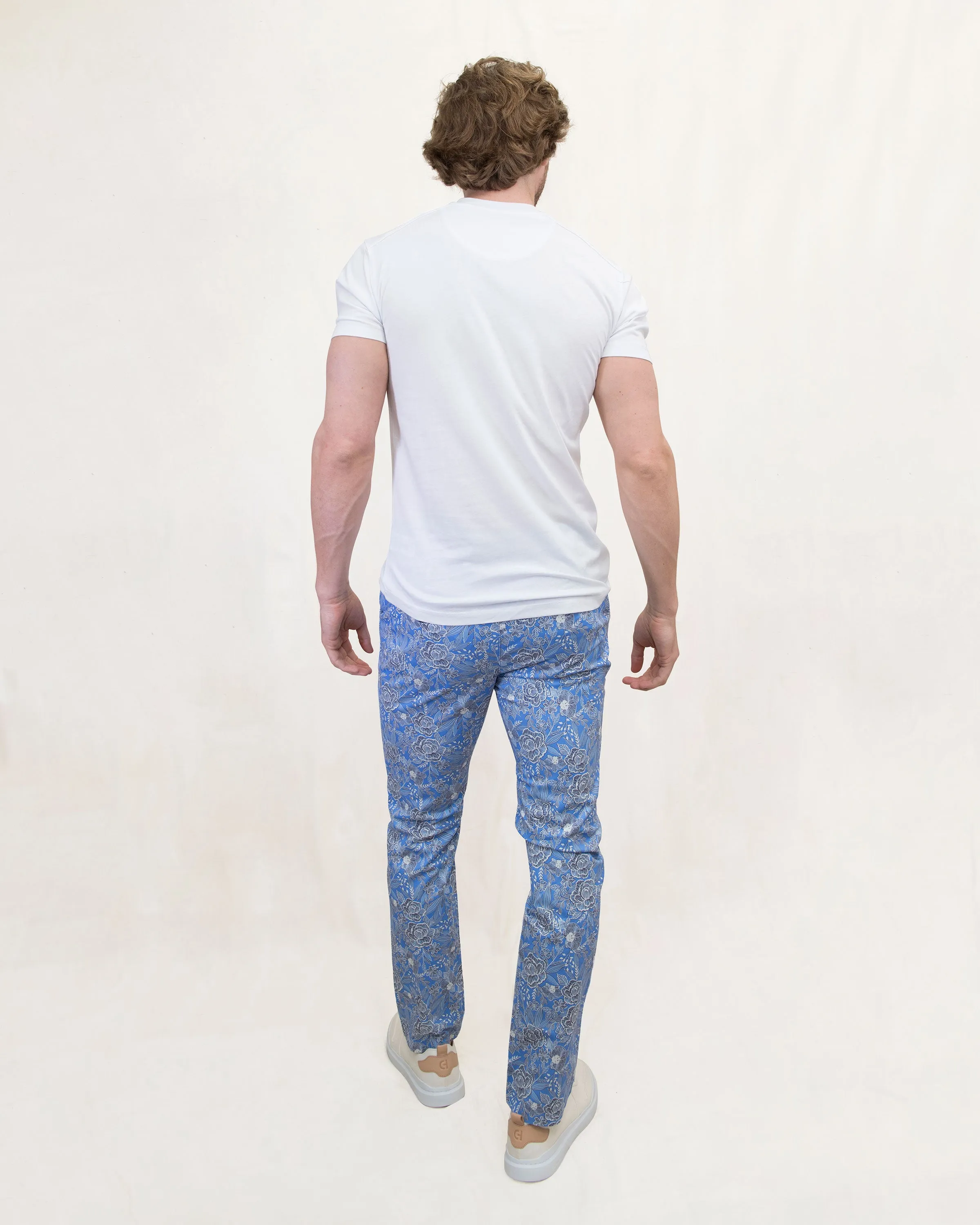 JACK HANDCUT FLORAL PANT - BLUE