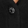 Jeweled-Button Chelsea V-Neck Cardigan