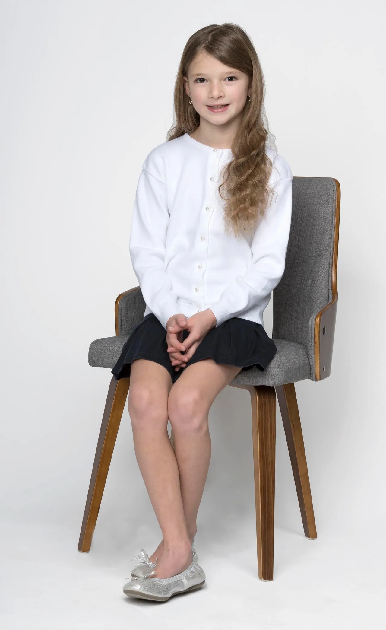 Julius Berger Cotton Cashmere White Baby & Toddler Girl Cardigan
