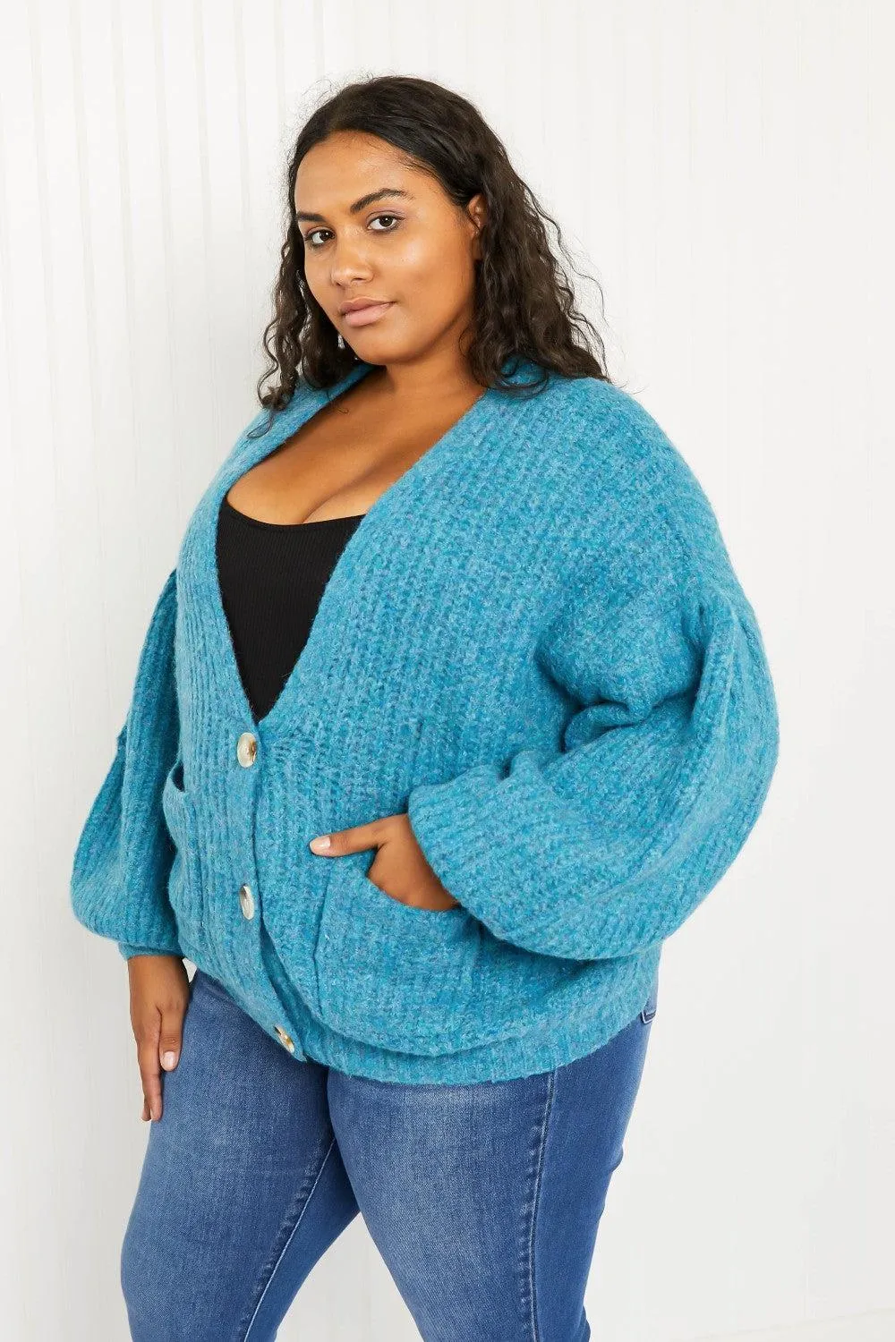 Just a Fling Full Size Button Down Cardigan