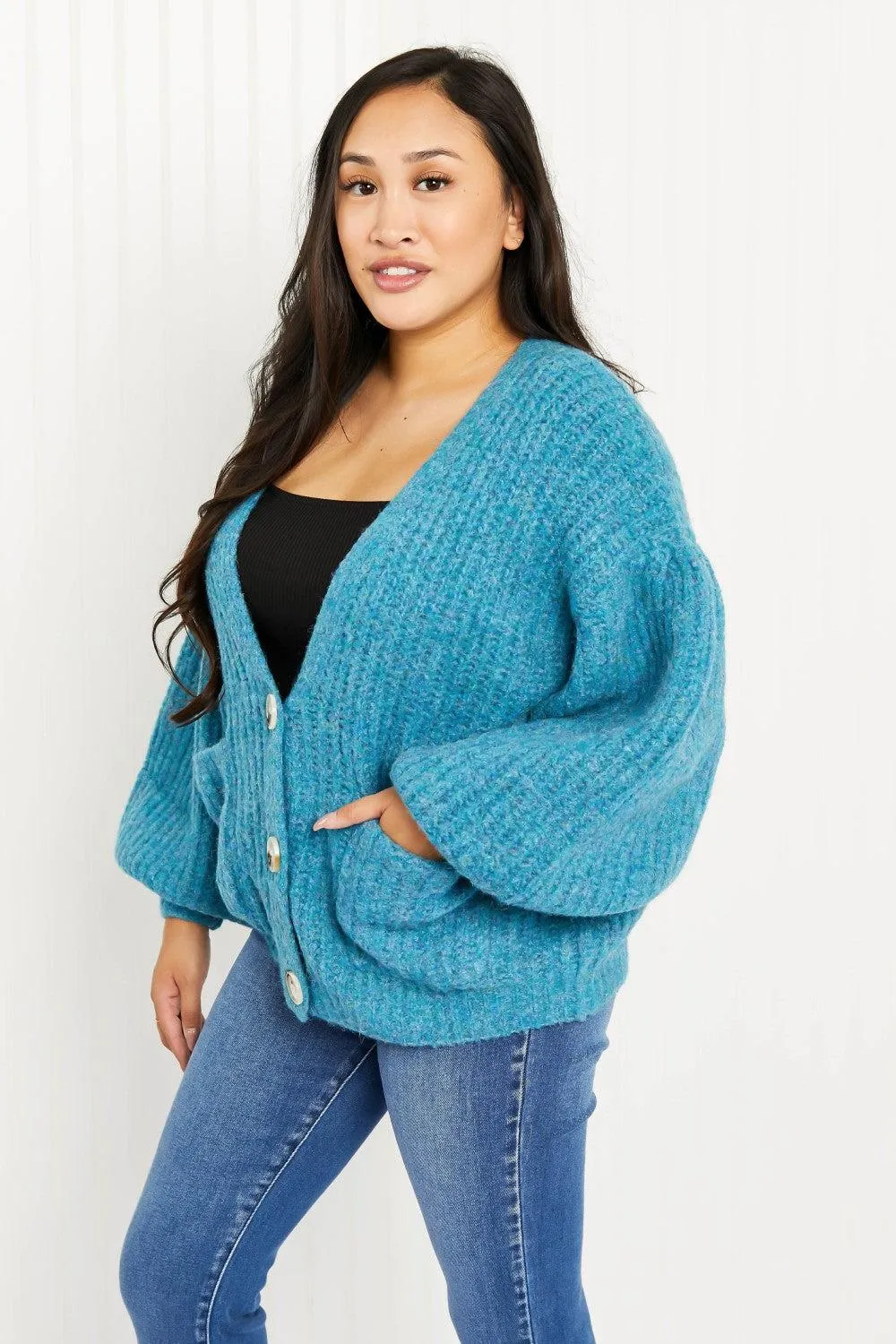 Just a Fling Full Size Button Down Cardigan