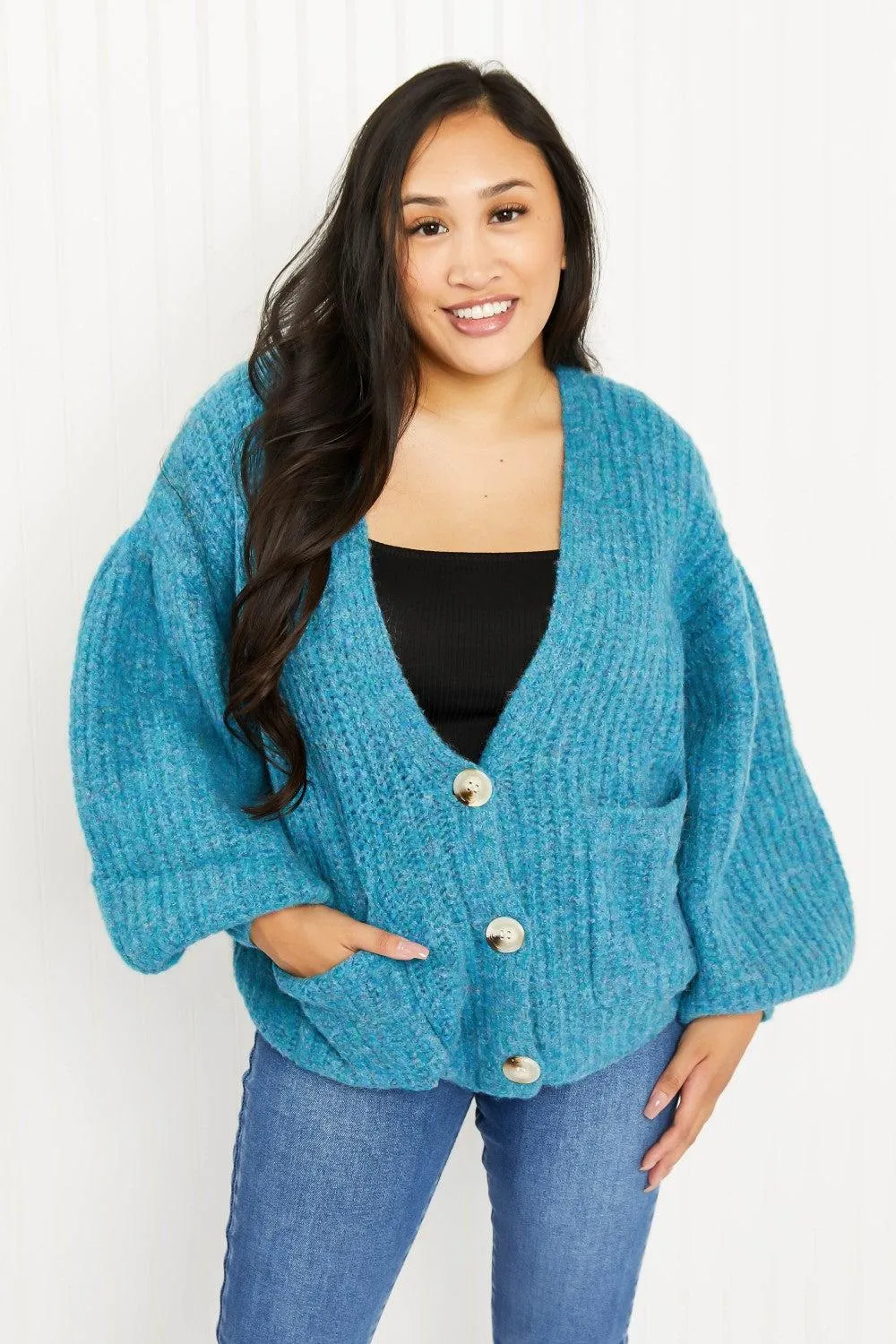 Just a Fling Full Size Button Down Cardigan
