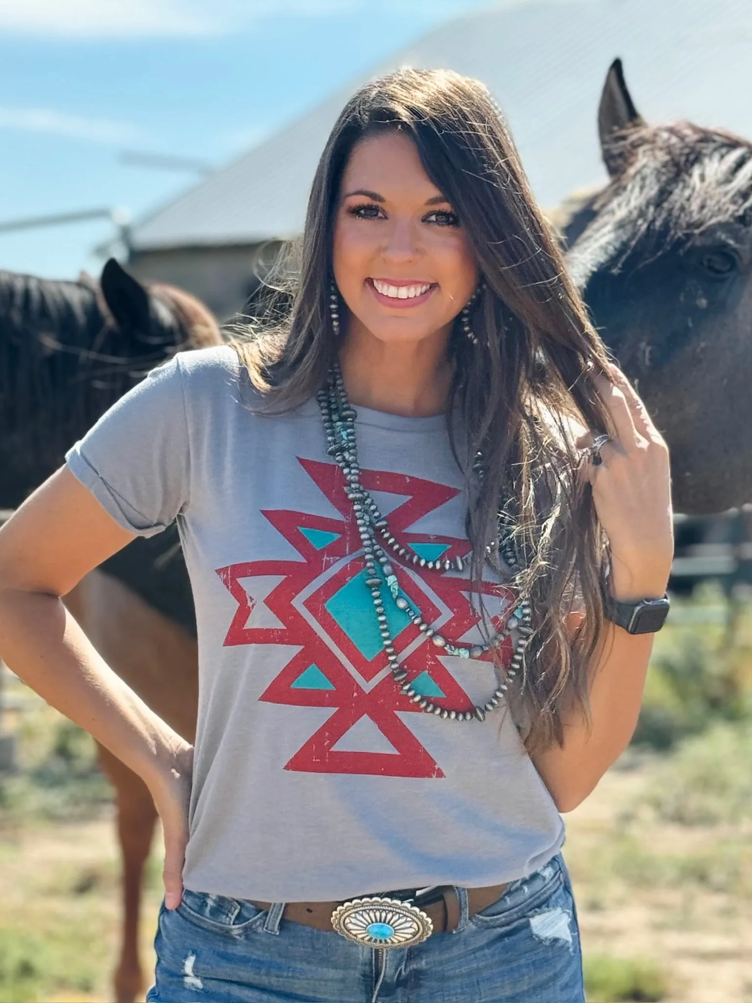 Karla Aztec Boyfriend Tee