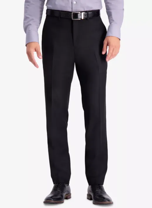 Kenneth Cole Reaction Mens Slim fit Dress Pants 33 / 30 Black Solid