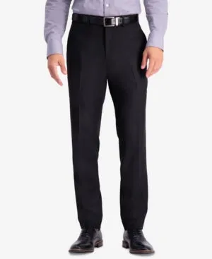 Kenneth Cole Reaction Mens Slim fit Dress Pants 33 / 30 Black Solid