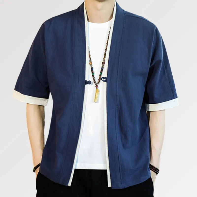 Kimono Jacket Men 'Blue Hideki'