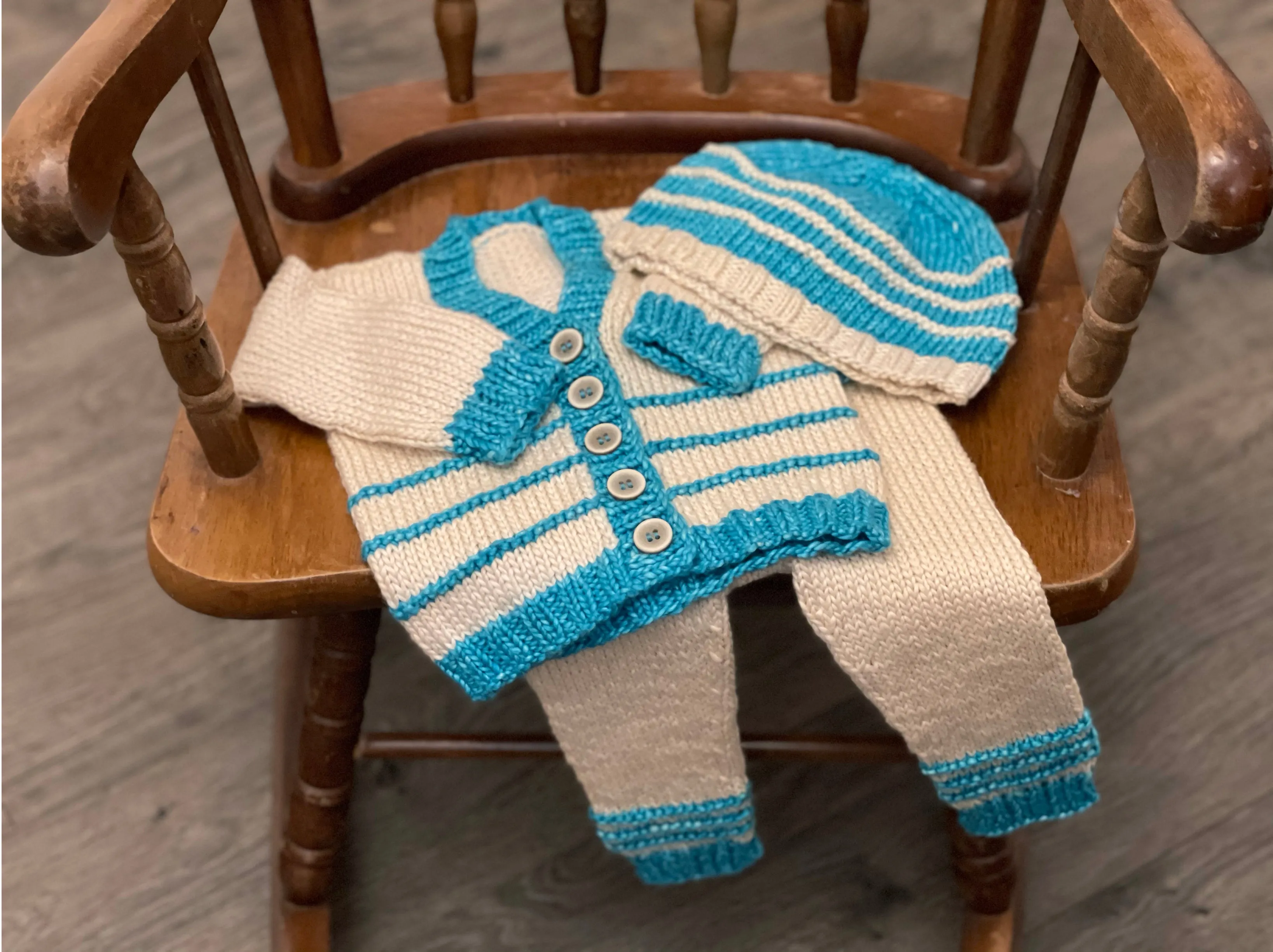 KittyBean Beanut Boca Baby Kit: Pima Cotton DK Yarn | Hand-Dyed Skeins | Layette Knitting