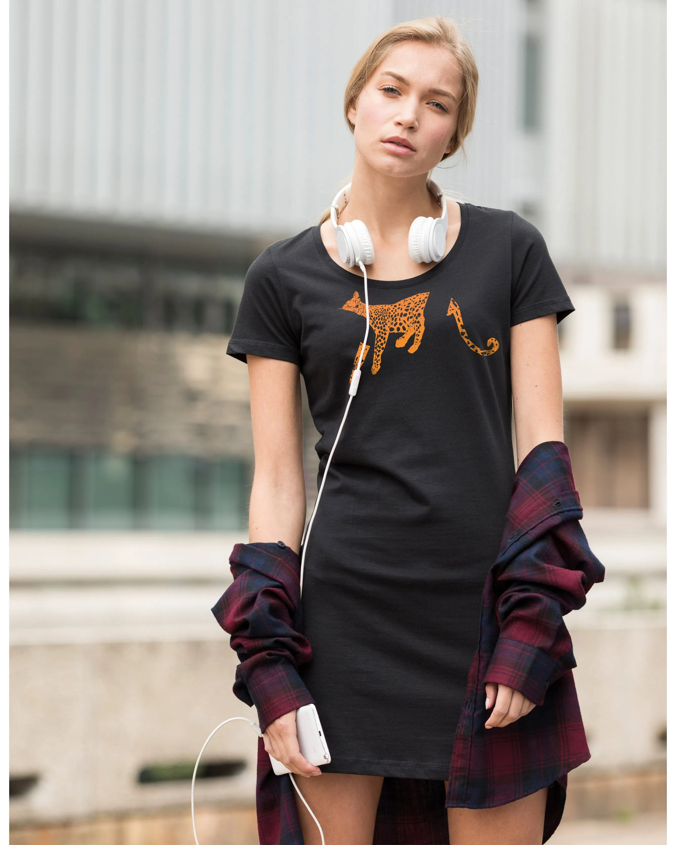Leopard t-shirt dress