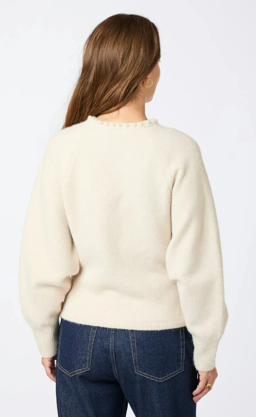 Lilly Pearl Knit Cardigan - Ivory