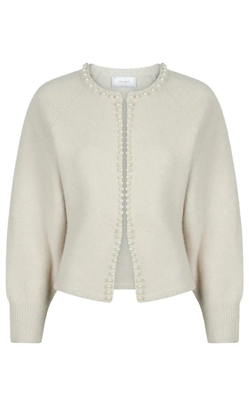 Lilly Pearl Knit Cardigan - Ivory