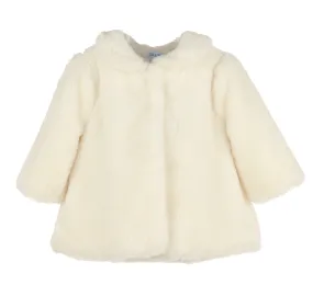 Luli & Me Cozy Fuzzy Long Coat, Ivory