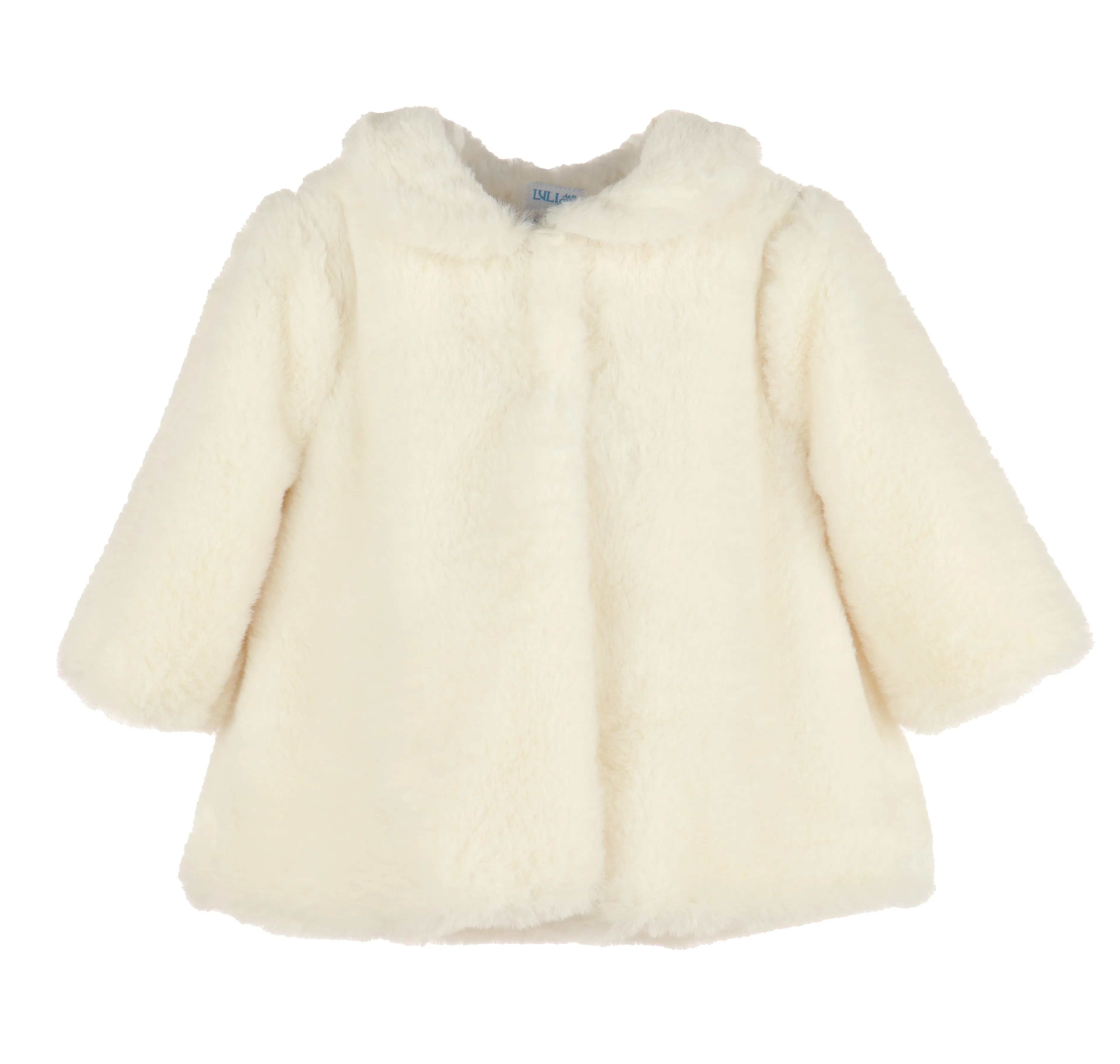 Luli & Me Cozy Fuzzy Long Coat, Ivory