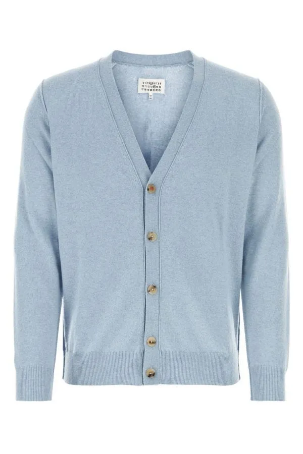 MAISON MARGIELA | Pastel light blue cashmere cardigan