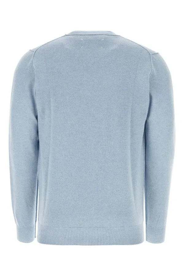 MAISON MARGIELA | Pastel light blue cashmere cardigan