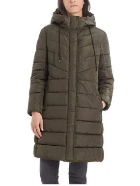 Marc Cain S Additions Olive Padded Puffer Coat RA 11.04 W02 COL 595
