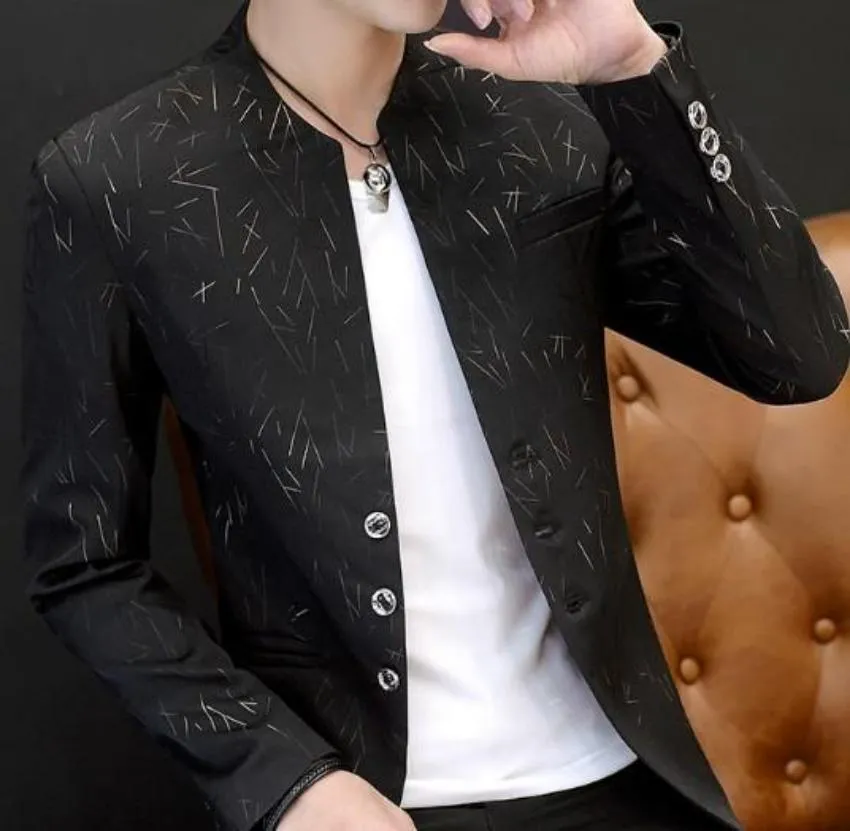 Mens Round Collar Blazer