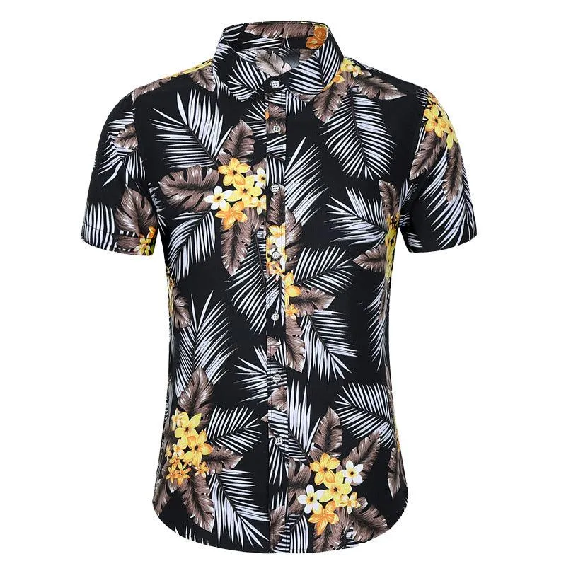 Men's Short-sleeved Printed Shirt Fashion Casual
