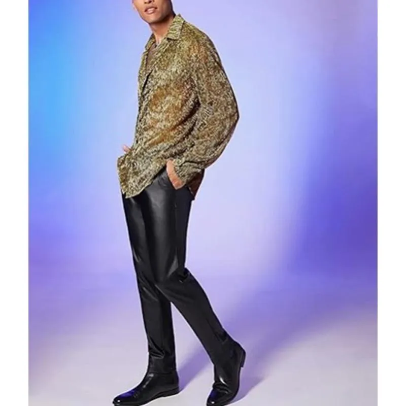 Men's Sparkling See-through Shirt 63950891YM