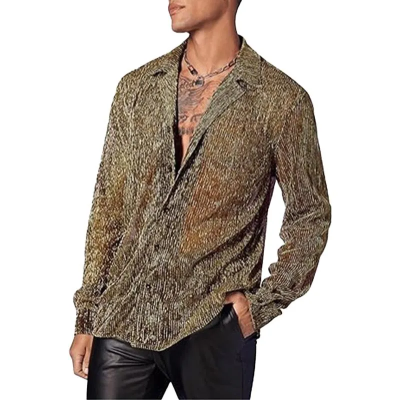 Men's Sparkling See-through Shirt 63950891YM