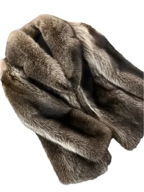Men's Thickened Fox Fur Overcoat - Mid-Length Lapel Short Coat with Three Buttons | Warm Business Casual Winter Fashion