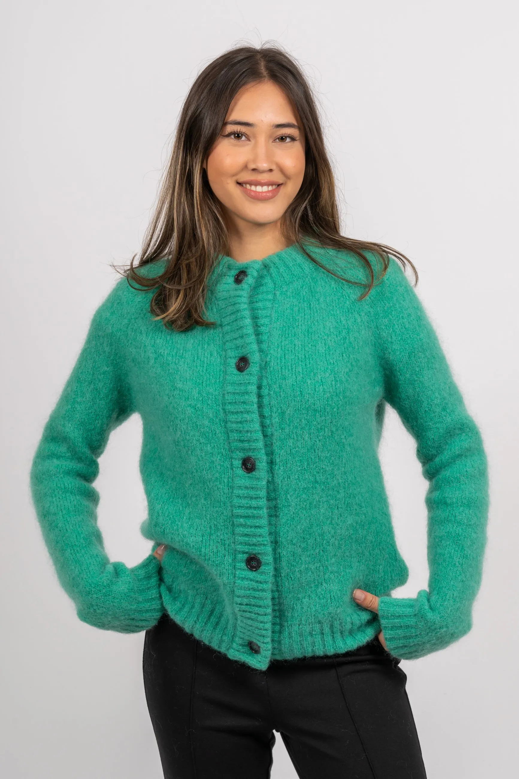 Monty Cardigan CRE - Sea Green