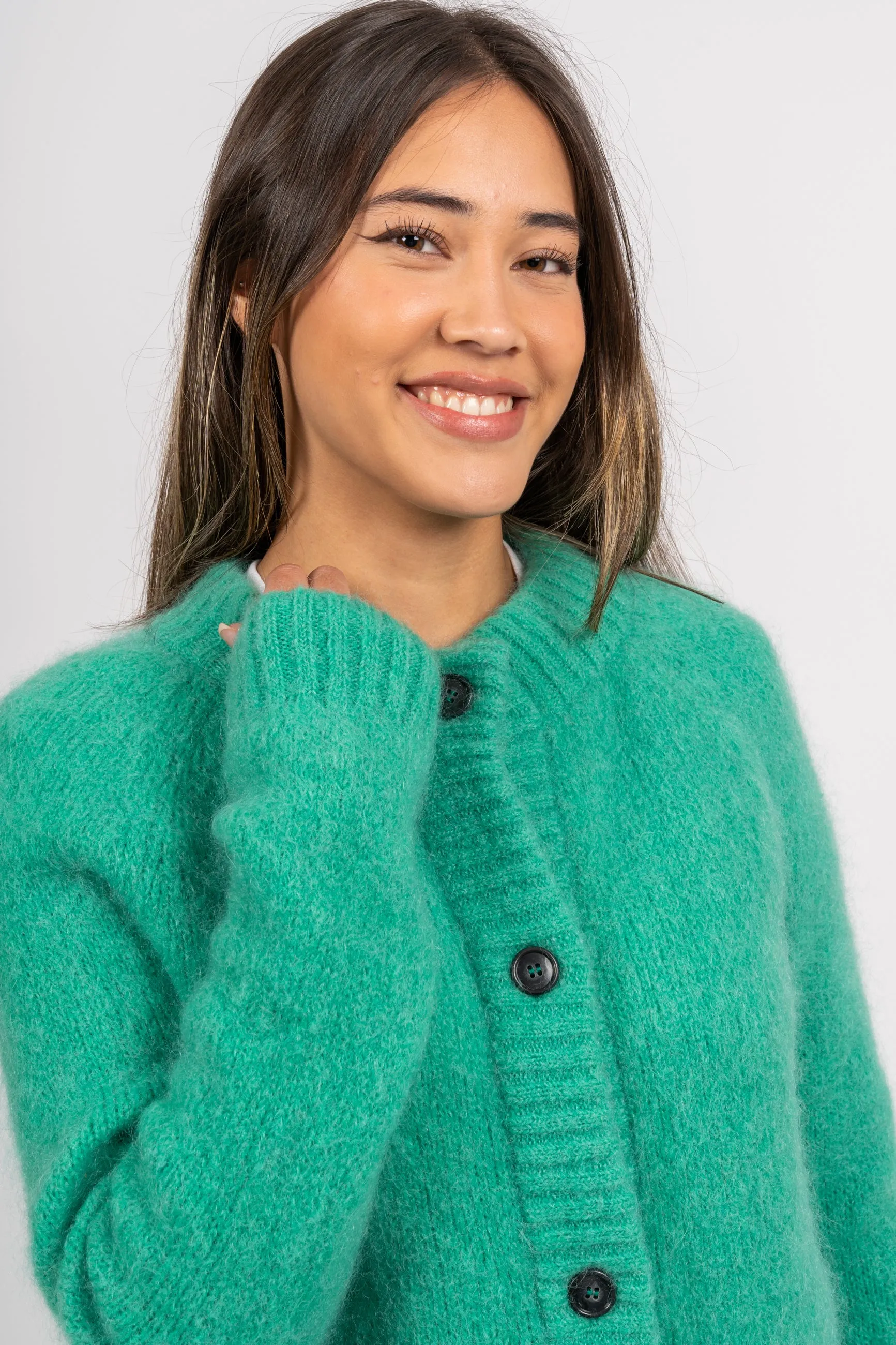 Monty Cardigan CRE - Sea Green