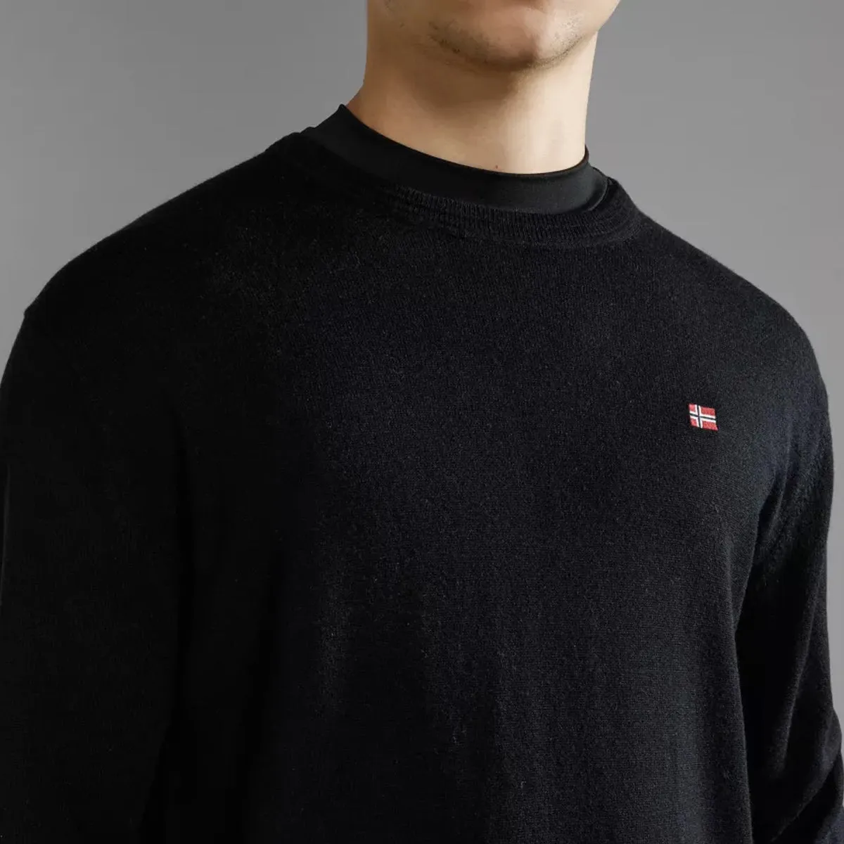 Napapijri - Damavand Black Crew Neck Jumper - NP0A4GJU - BLACK