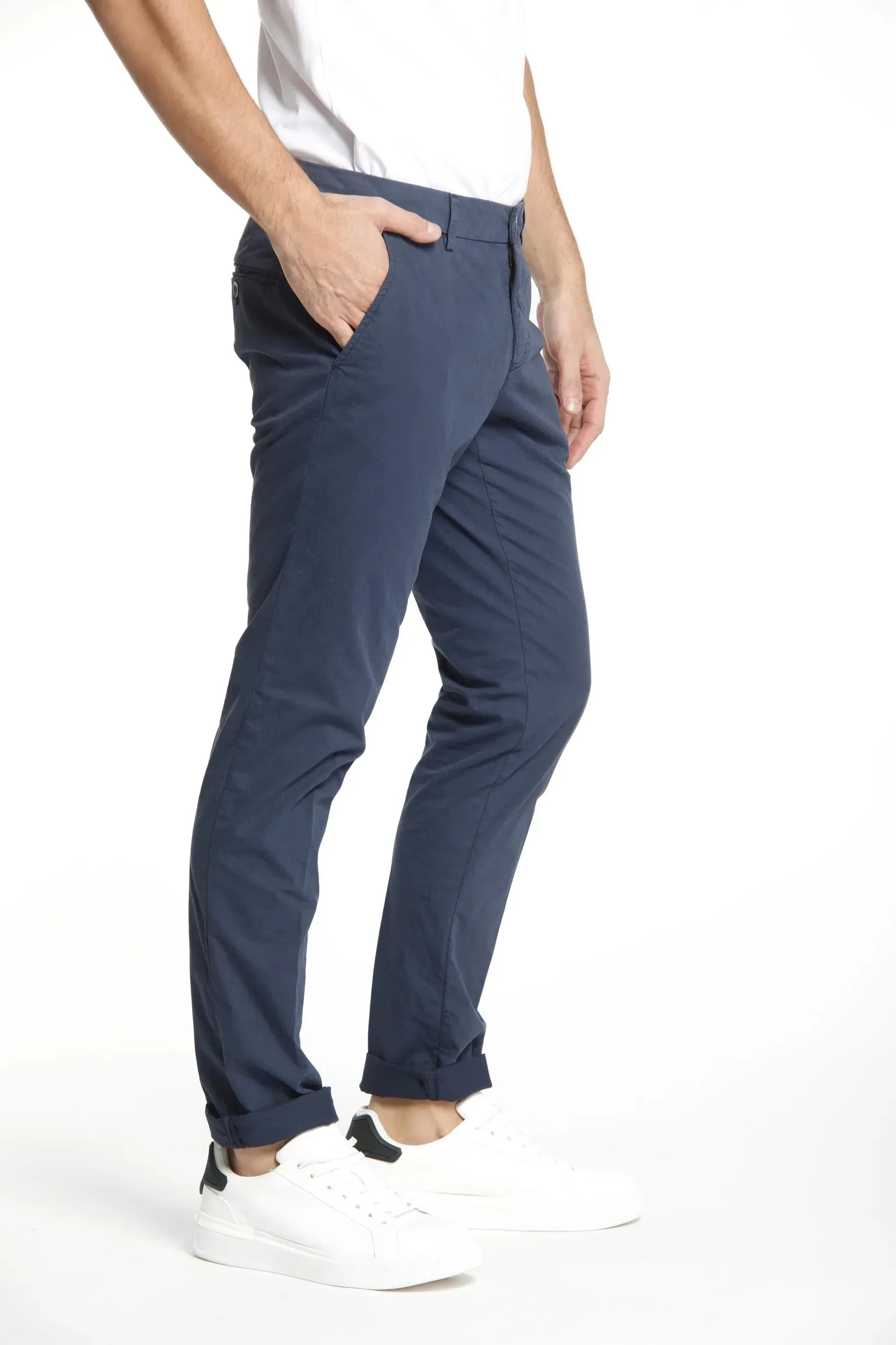Navy Blue Chino Gaberdine Stretch - Mason's