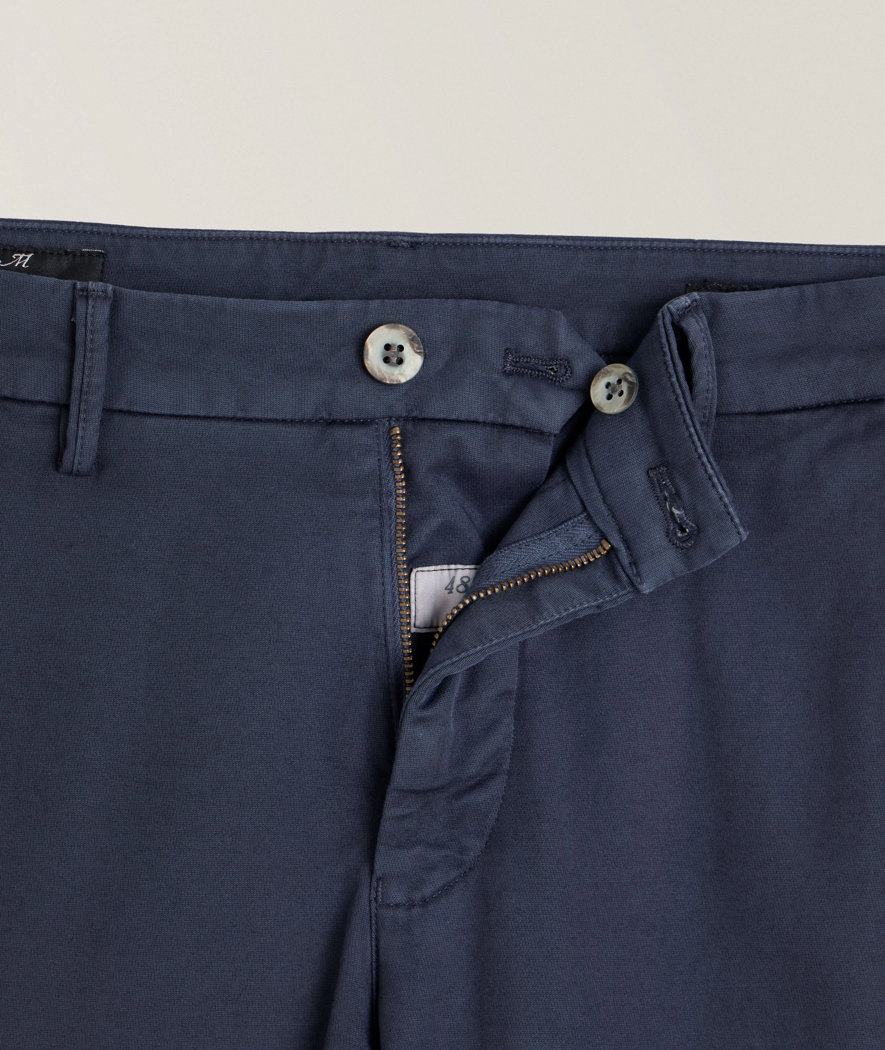Navy Blue Chino Gaberdine Stretch - Mason's