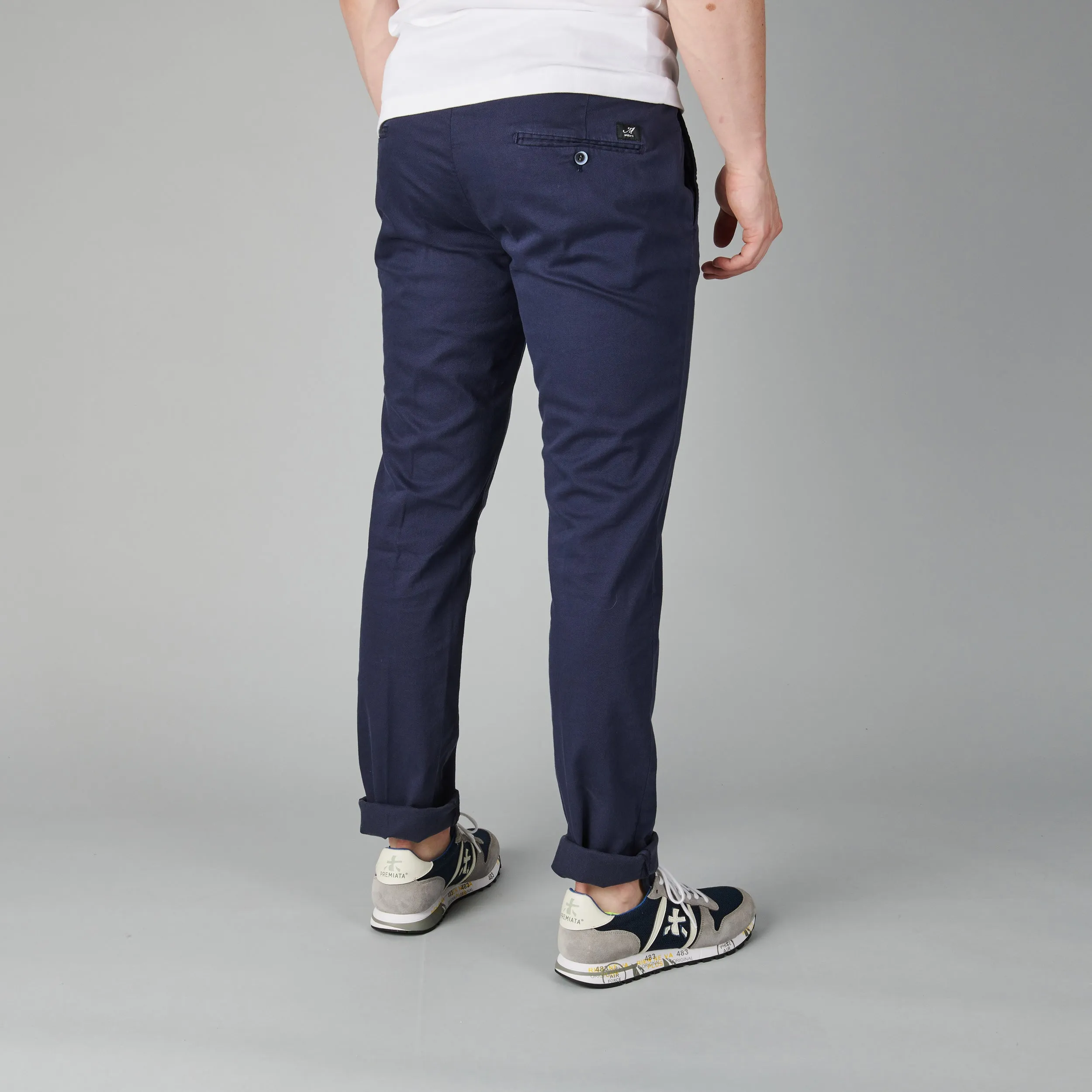 Navy Blue Chino Gaberdine Stretch - Mason's