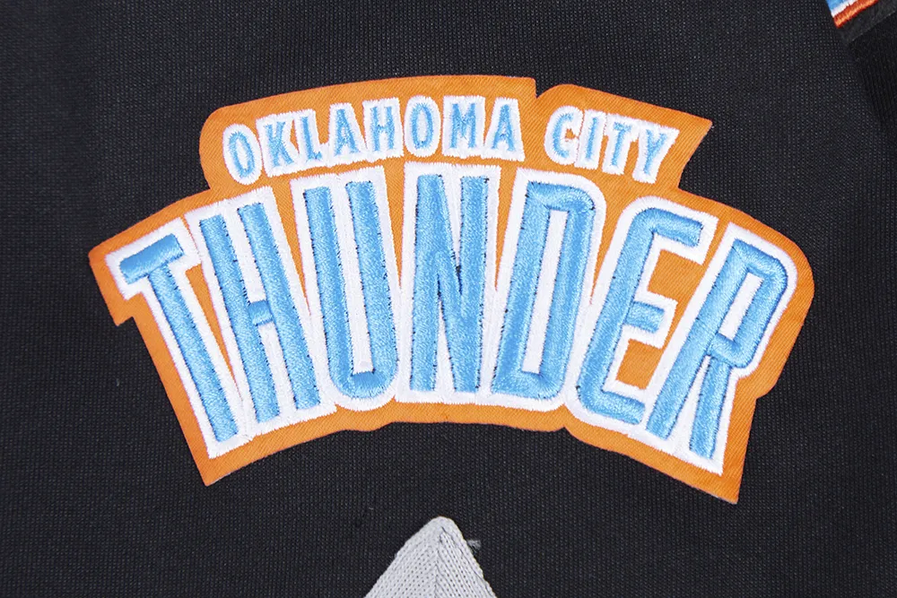 NBA OKLAHOMA CITY THUNDER CLASSIC MEN'S WARM UP JACKET (BLACK/GRAY)