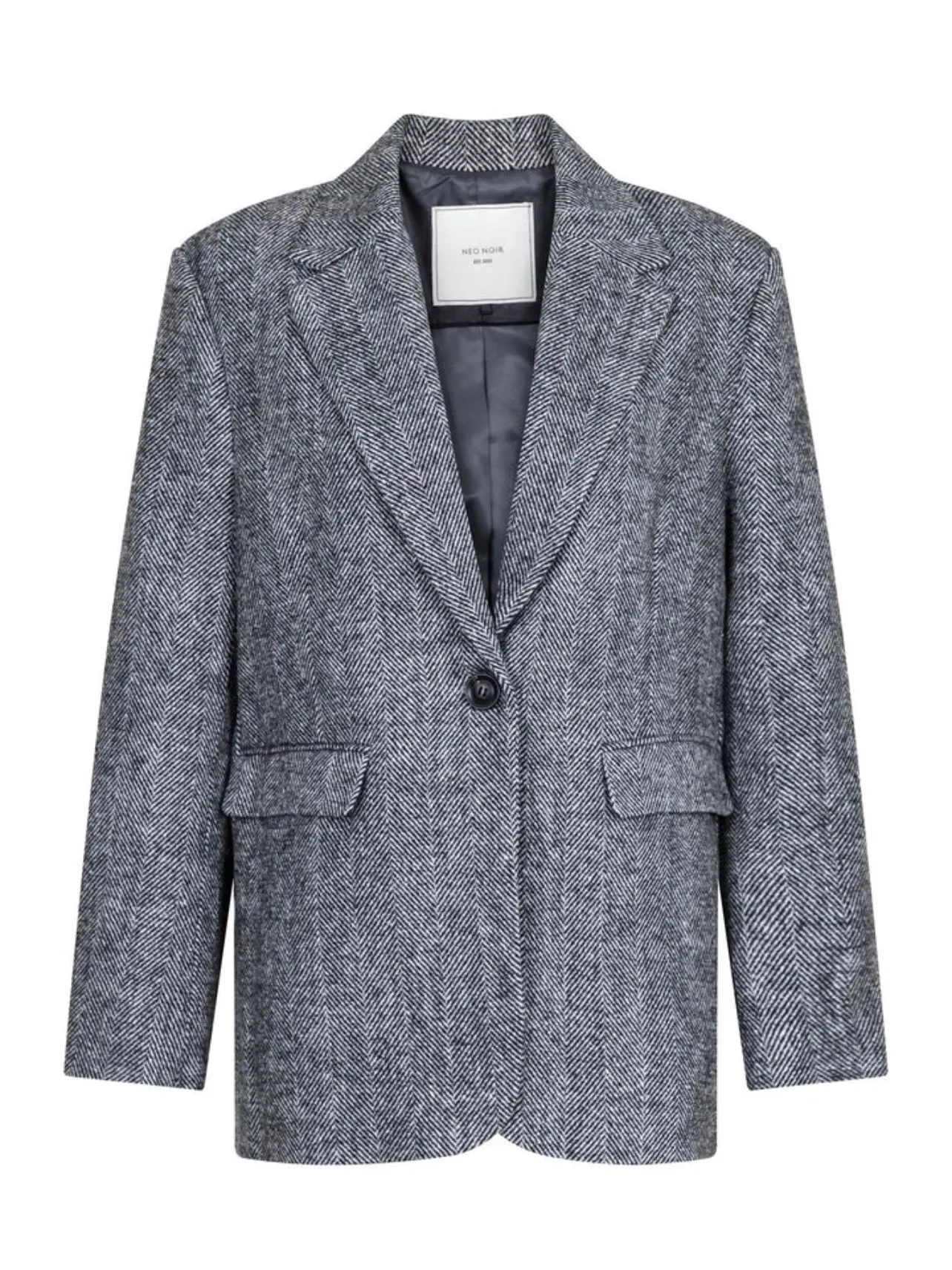 NEO NOIR GABY HERRINGBONE BLAZER BLACK