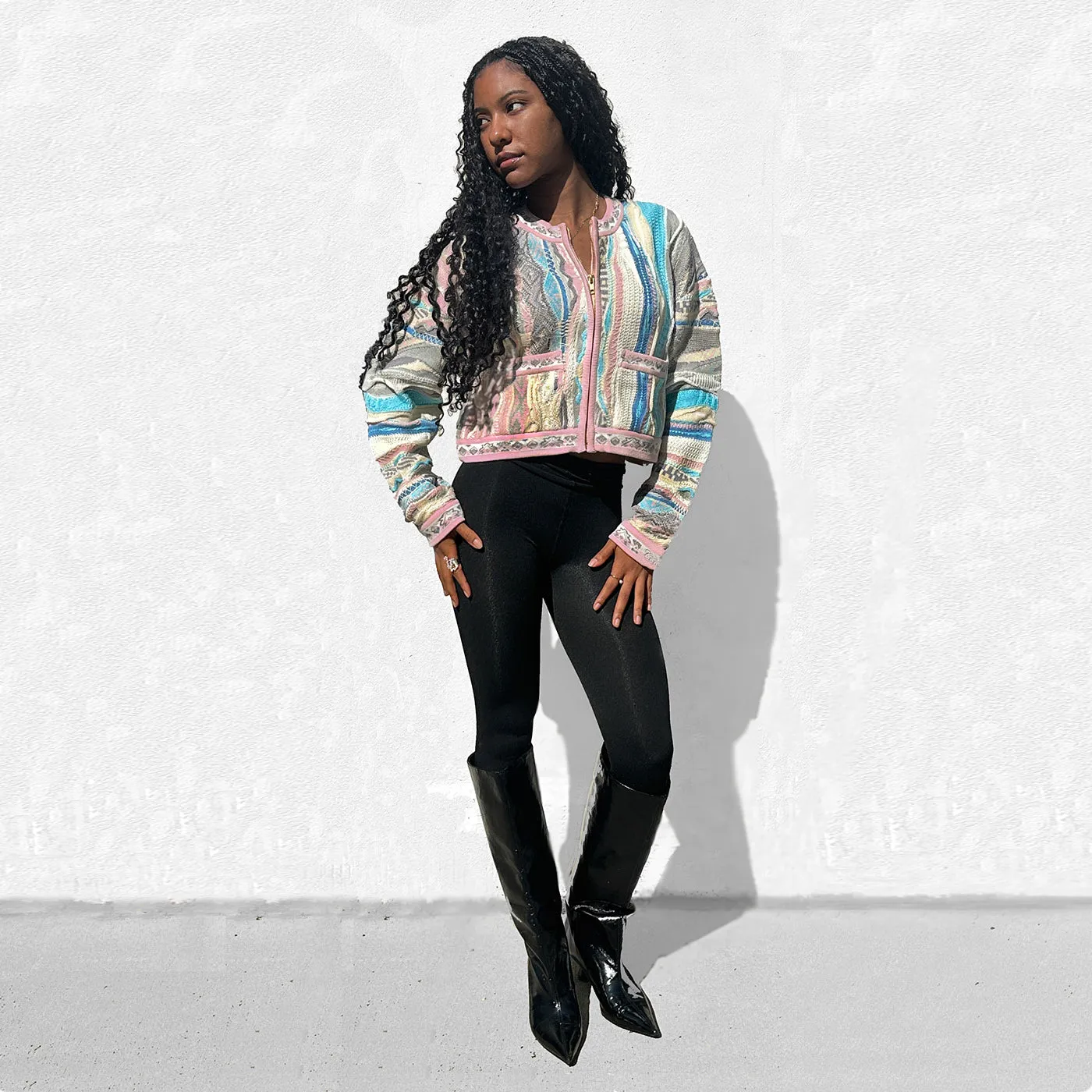 New - COOGI Rosewater Women's Zip Cardigan