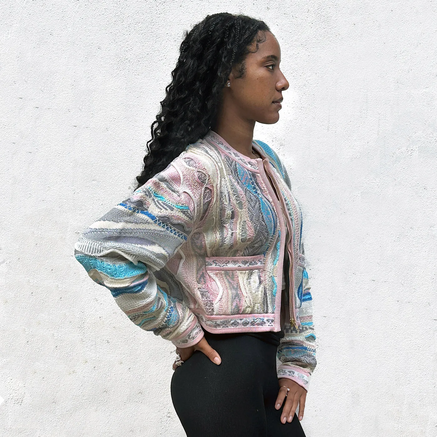 New - COOGI Rosewater Women's Zip Cardigan