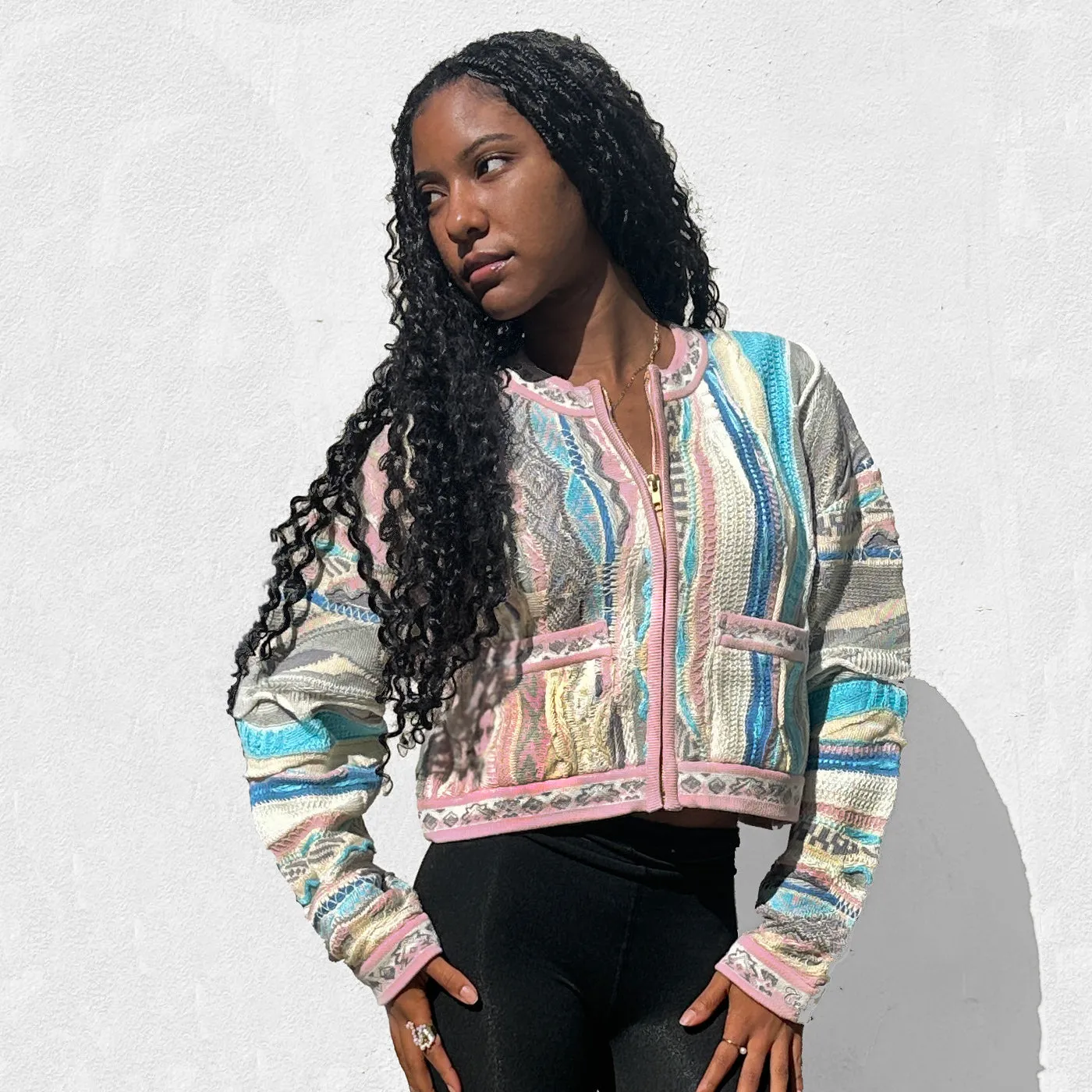 New - COOGI Rosewater Women's Zip Cardigan